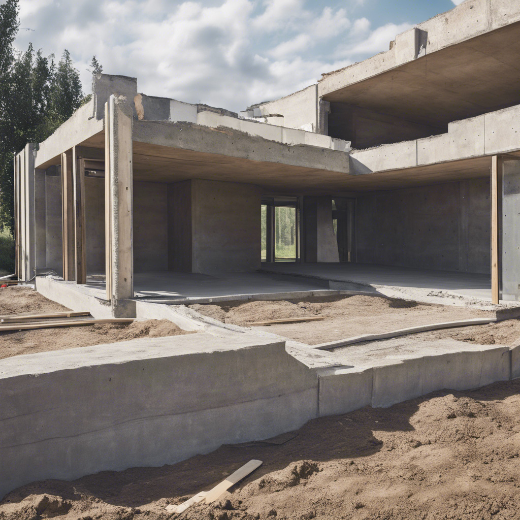 Concrete house foundation